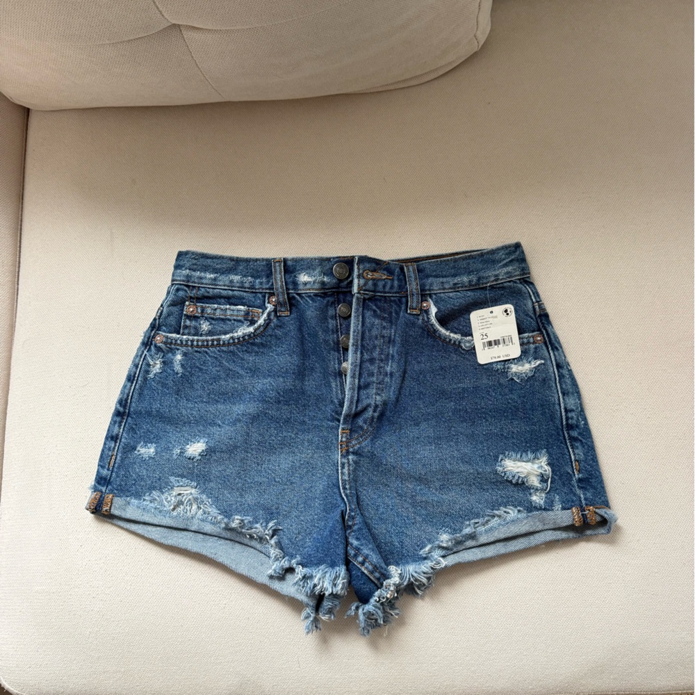Free People Denim Shorts - Blue